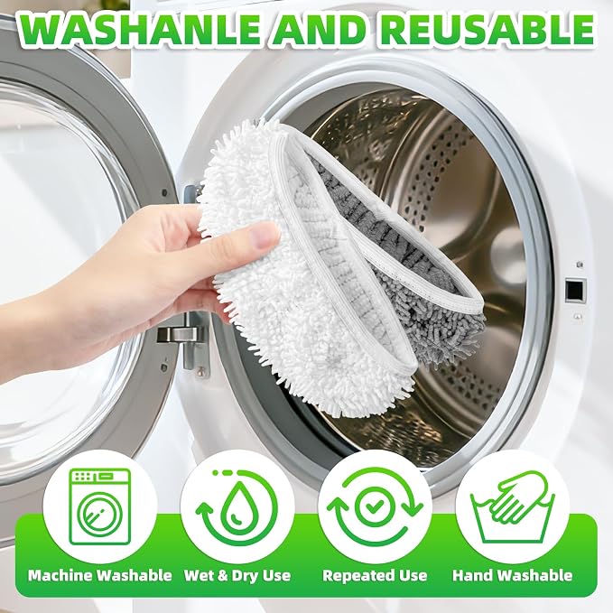 6 Pack Reusable Mop Pads for Swiffer, Microfiber Dry Sweeping Cloths | - Image 6