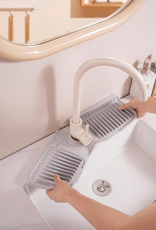 Folding Faucet Mat for Kitchen Sink Upgraded Premium Silicone Splash Guard - Image 8
