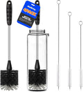 Holikme 4 Pack Bottle Brush 14" Stainless Steel Straw Cleaner Brush, 3 Straw by Holikme
