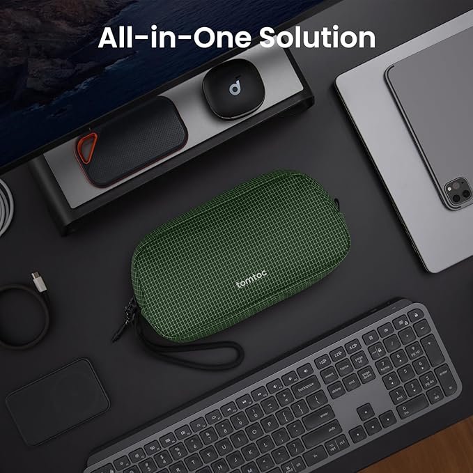 tomtoc Electronics Organizer Travel Case Performance, Cable Tech Pouch | Water - Image 3