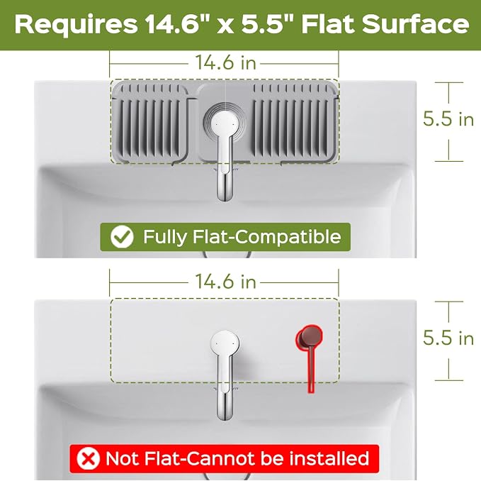 15 Inch Silicone Faucet Mat for Kitchen Sink Splash Guard – 2025 Upgraded - Image 4