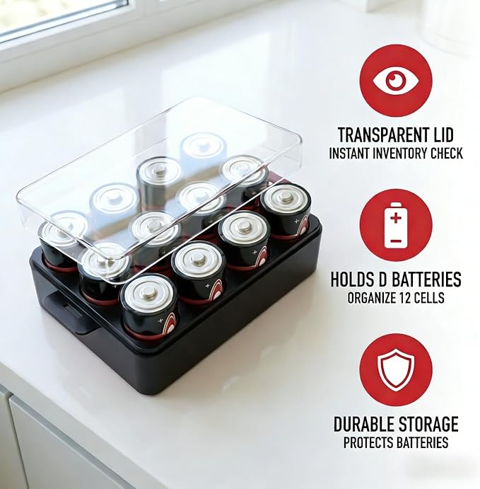 ALCYON Plastic Battery Organizer Storage Case - Image 4