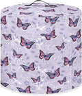 TODIYADDU Purple Butterfly Pressure Cooker Cover with Pocket Floral Leaf Air Fryer Cover Dust Cover Insulated Kitchen Appliance Cover Protector for Pressure Cooker Instant Pot Accessories Gifts