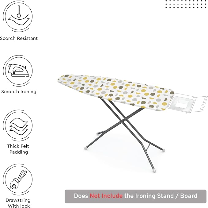 Encasa XO Ironing Board Cover and Pad, Thick Felt 42"x14" - Image 3