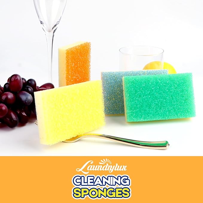 LAUNDRYLUX Scrub Sponge, Dual-Sided Temperature-Responsive Scrubber | - Image 2