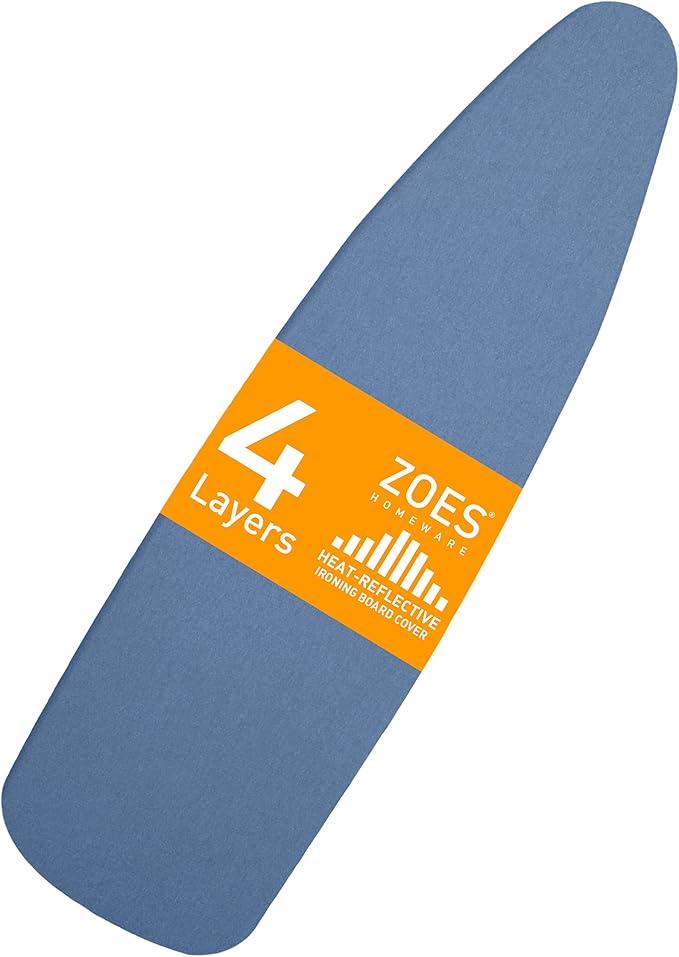ZOES HOMEWARE Ironing Board Cover and Pad | 100% Cotton Cover by ZOESHOMEWARE