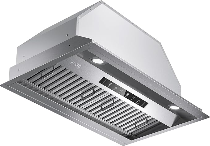 Range Hood Insert 30 Inch,Built-in Kitchen Hood with 980 CFM, Ducted/Ductless Convertible Duct,Stainless Steel Kitchen Vent Hood/Gesture/Touch Control, 2 Pcs Baffle Filters with Handlebar