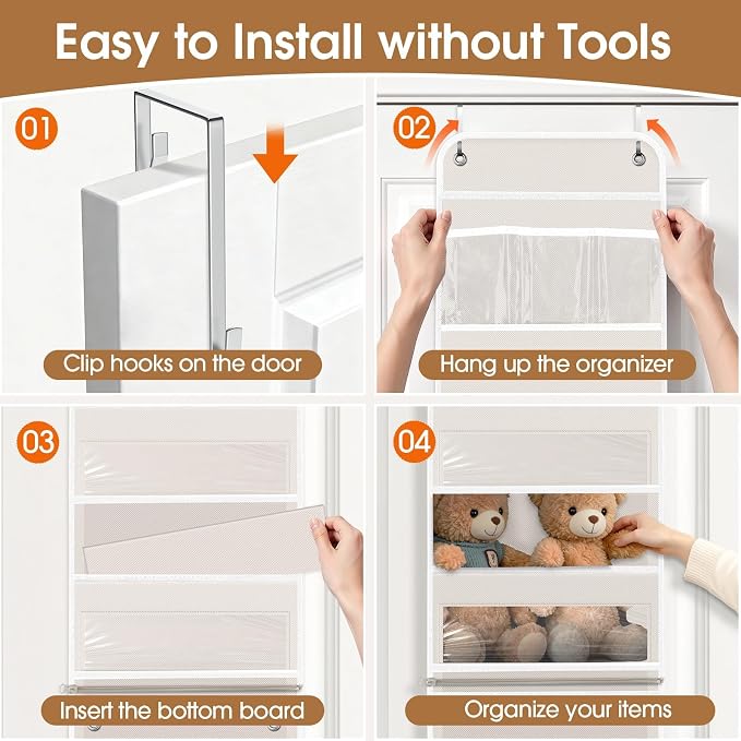 Over The Door Organizer Storage behind Door Hanging Organizer - Image 3