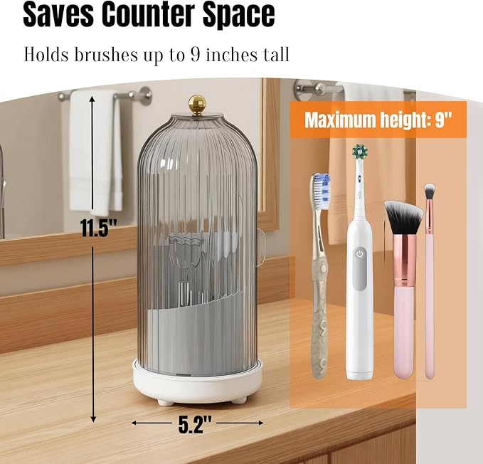 JEESA Dustproof Toothbrush Holder Organizer - Image 7