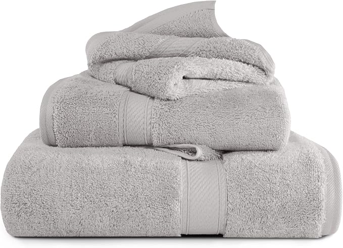 SUPERIOR Egyptian Cotton Ultra Plush & Absorbent, 3 Piece Set, Soft Luxury by SUPERIOR