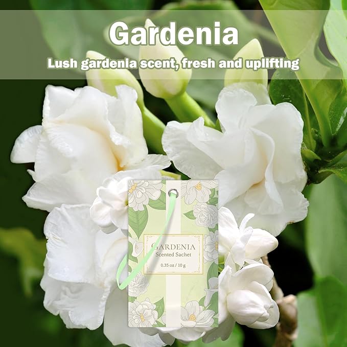 SCENTORINI Scented Sachets for Drawer and Closet, Gardenia Scent 14 Pack - Image 2