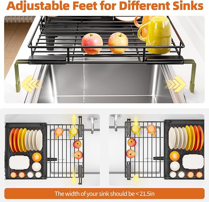 Urackify Expandable Sink Dish Drying Rack - Image 4