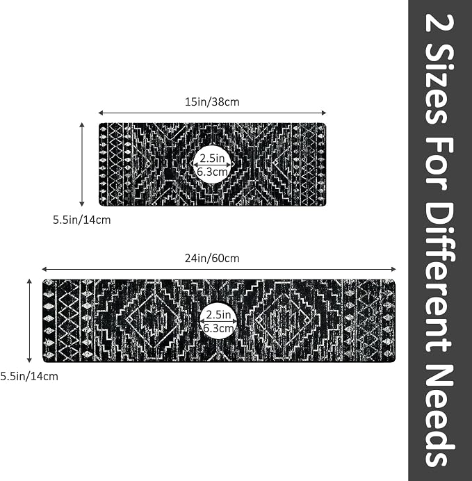 2PCS 15" X 5.5" Kitchen Sink Splash Guard Faucet Mat Aztec Super Absorbent Fast - Image 2