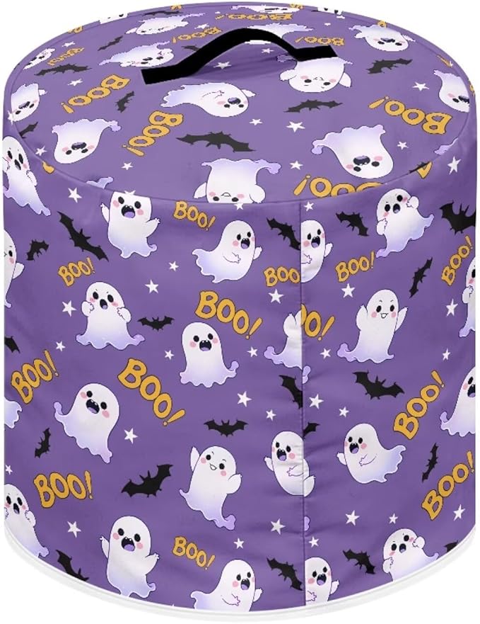 Halloween Cartoon Ghost Kitchen Appliance Dust Cover Decoration 8 Quart Pressure Cooker Rice Cooker Air Fryer Cover with Top Handle and Storage Pocket