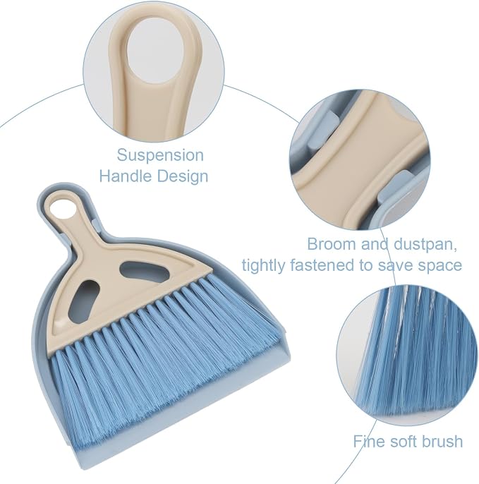 1 Pcs Mini Broom and Dustpan Set Small Whisk Broom Hand Held - Image 6