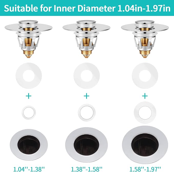 Sink Stopper, Bathroom Sink Drain Strainer - Image 5