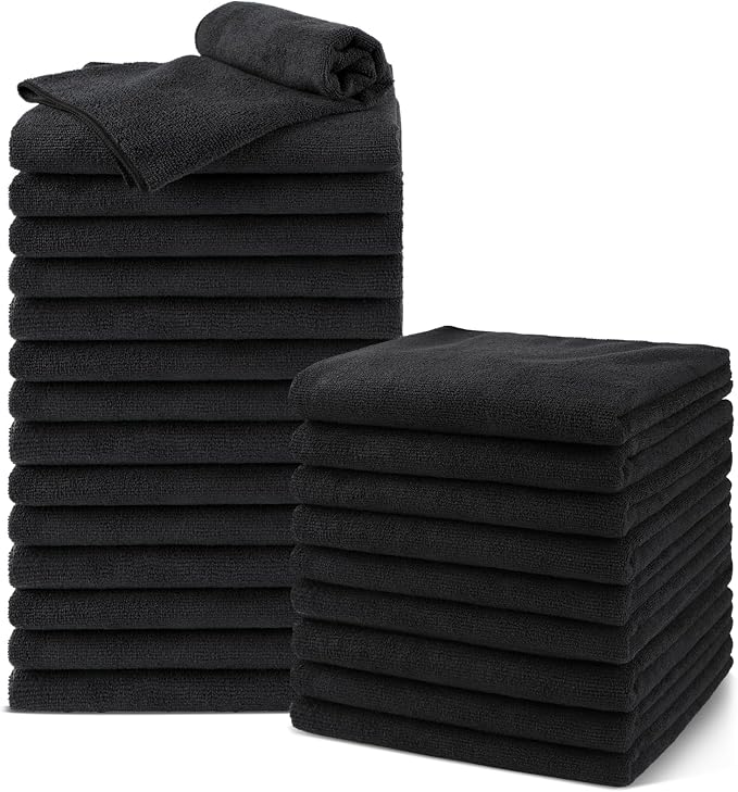 Salon Towels 24 Pack, Microfiber Barber Towels Bulk, Hair-Drying Cloth Super by Unimade