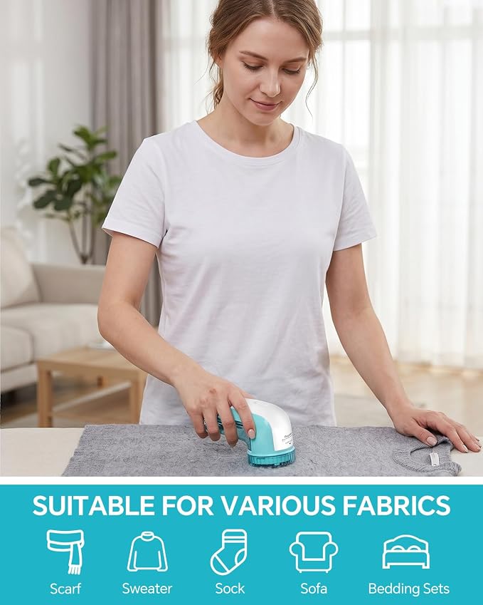 BEAUTURAL Fabric Shaver and Lint Remover, Portable Sweater Defuzzer | Battery - Image 5