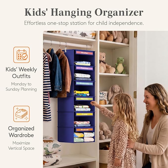 Lifewit 6 Shelf Weekly Hanging Clothes Storage Organizer - Image 7