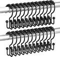 Titanker Shower Curtain Hooks Rings, Rust Resistant Metal Double Glide Shower by Titanker