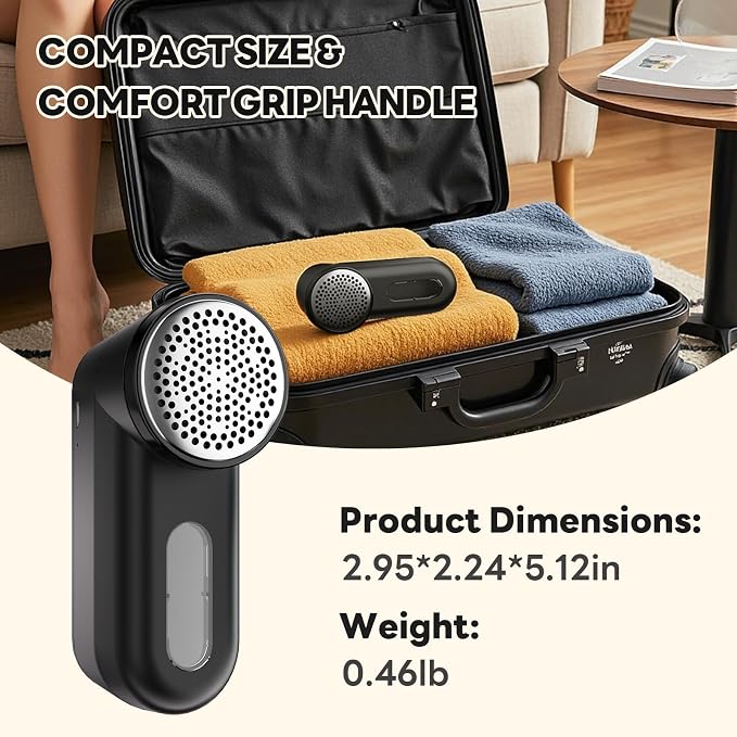 Lint Remover for Clothes Shaver Pill Remover Rechargeable Fabric Shaver 2-Speed - Image 6