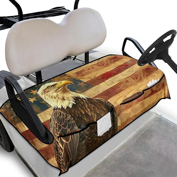 Golf Cart Seat Cover Cushion Providing Comfortable Seating with Sweat Absorbing Fabric, Waterproof Protection and Secure Fit for Daily Use