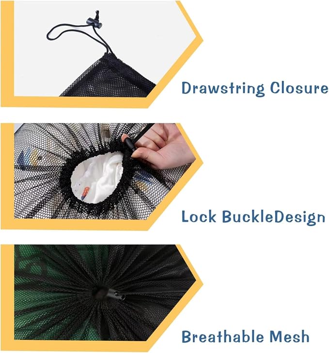 2-Pack Large Mesh Laundry Bag, 27x36 Inch Black - Image 5