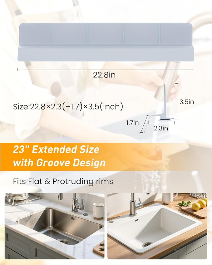 Sink Splash Guard 23" 18" 30" Silicone Water Guard - Image 4