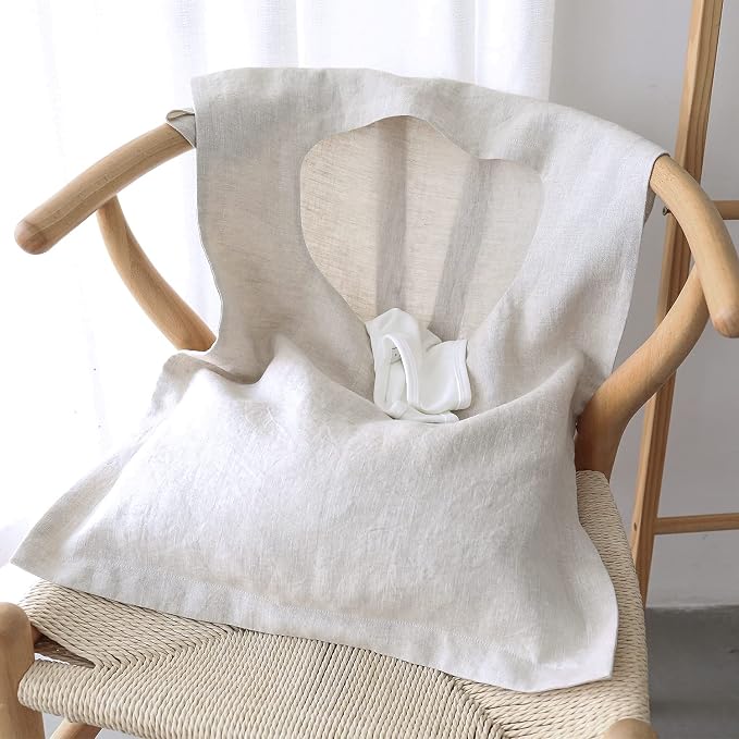 Amazhiyu 100% Linen Door Hanging Laundry Hamper Bag, 19x27 Inches - Image 4