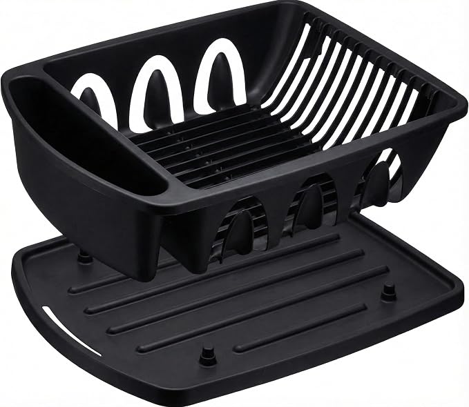 Tribello Sink Dish Drying Rack, Heavy Duty Hard Plastic Drying Rack, Dish - Image 4