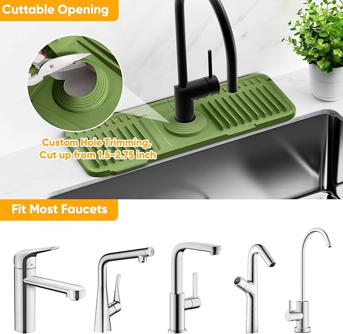 14.6 inch Faucet Mat for Kitchen Sink Splash GuardKitchen Sink Faucet Mat - Image 6