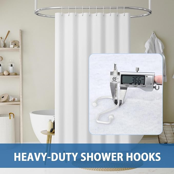 Goowin Shower Curtain Hooks, Rustproof Shower Curtain Hangers, Kitchen Utensils - Image 5