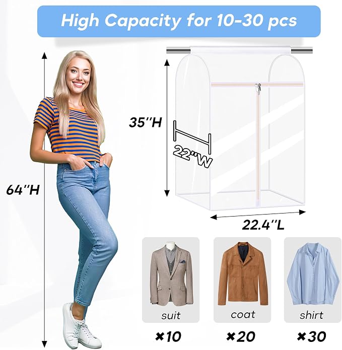 KEETDY 35" Hanging Garment Bags - Image 4