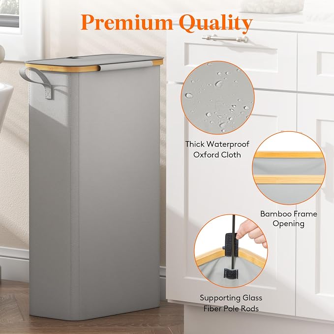 Lifewit 65L Slim Laundry Hamper - Image 7