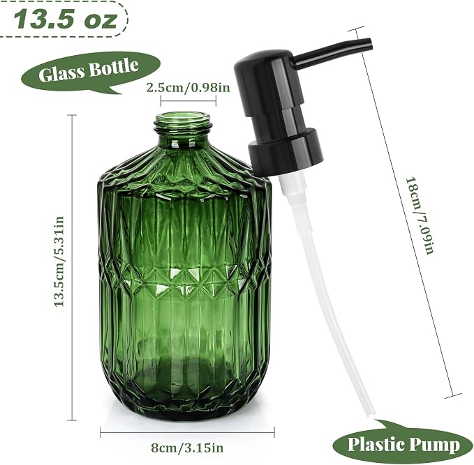 13.5oz Glass Soap Dispenser - Image 2