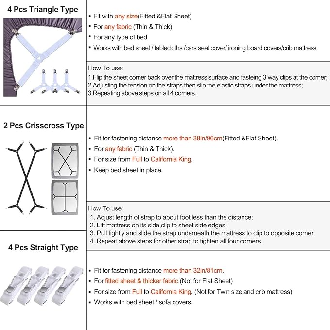 Bed Sheet Fasteners Straps - Image 8