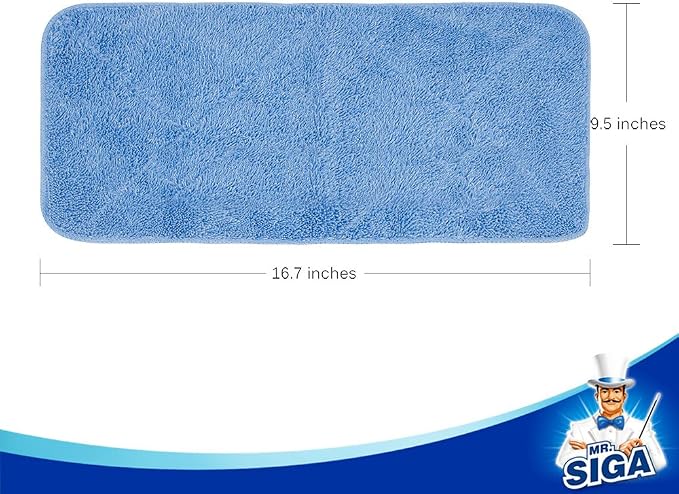 MR.SIGA Professional Microfiber Mop Refills, plush side is great - Image 2