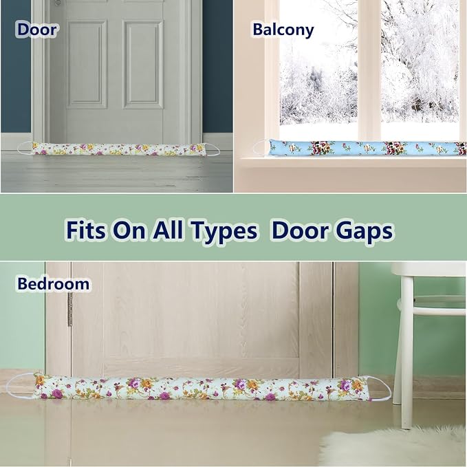 2 Pack 32 Inch 2.8 Inch Wide Slim Under Door Blocker Door Draft Stopper - Image 7