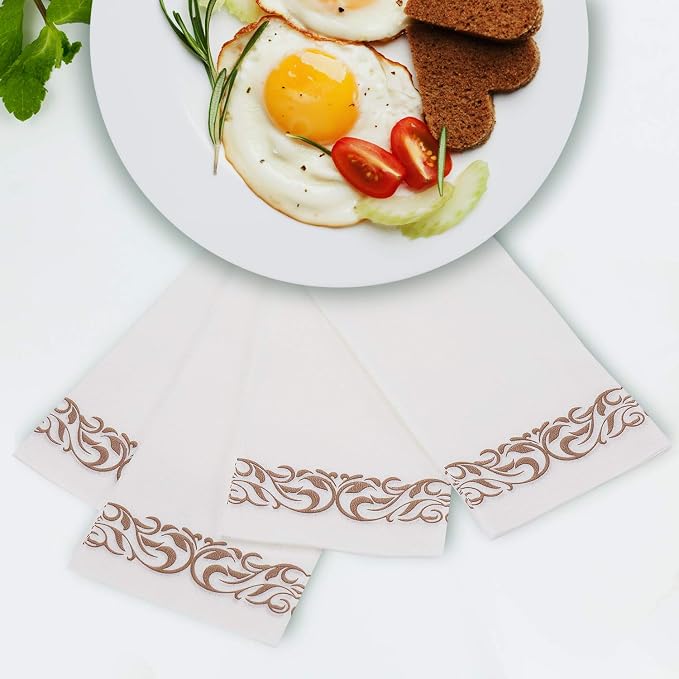 FOCUSLINE 200 Linen Feel Disposable Bathroom Napkins, Soft and Absorbent Paper - Image 5