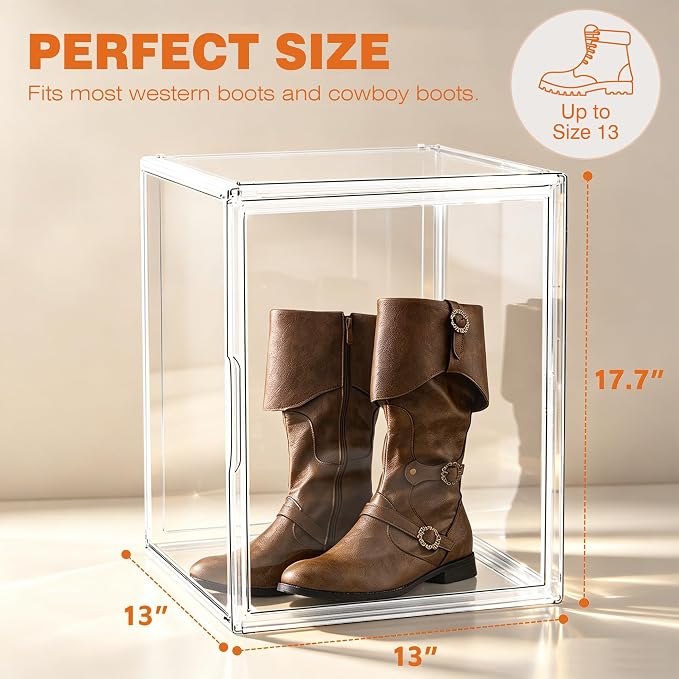 17.7'' XXX-Large Shoe Acrylic Display Case - Image 2