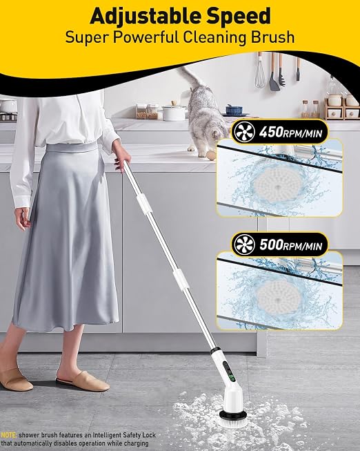 Electric Spin Scrubber for Bathroom, Shower Scrubber - Image 3