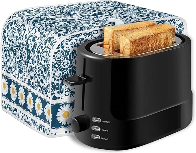 UNICEU Boho Daisy Flower Toaster Cover, Quilted Fits Most Standard 2 Slice Toasters