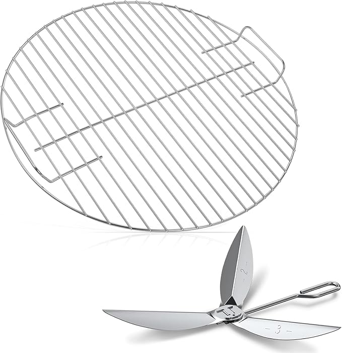 Coolbird 21.5" Replacement Cooking Grate with 22-1/2-Inch One-Touch Cleaning System Kit