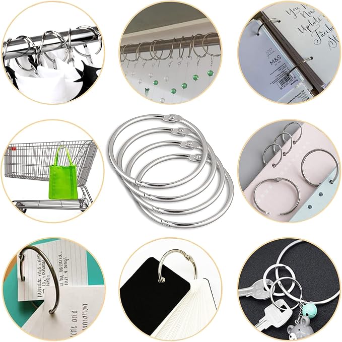 24 Pack Shower Curtain Rings, Rustproof Decorative Shower Curtain Hooks Metal - Image 5