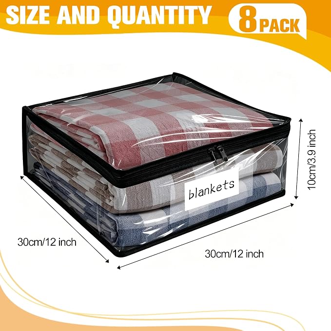 Plastic Storage Bags with Easy-Glide Zipper, Durable Clear Vinyl Zippered - Image 2