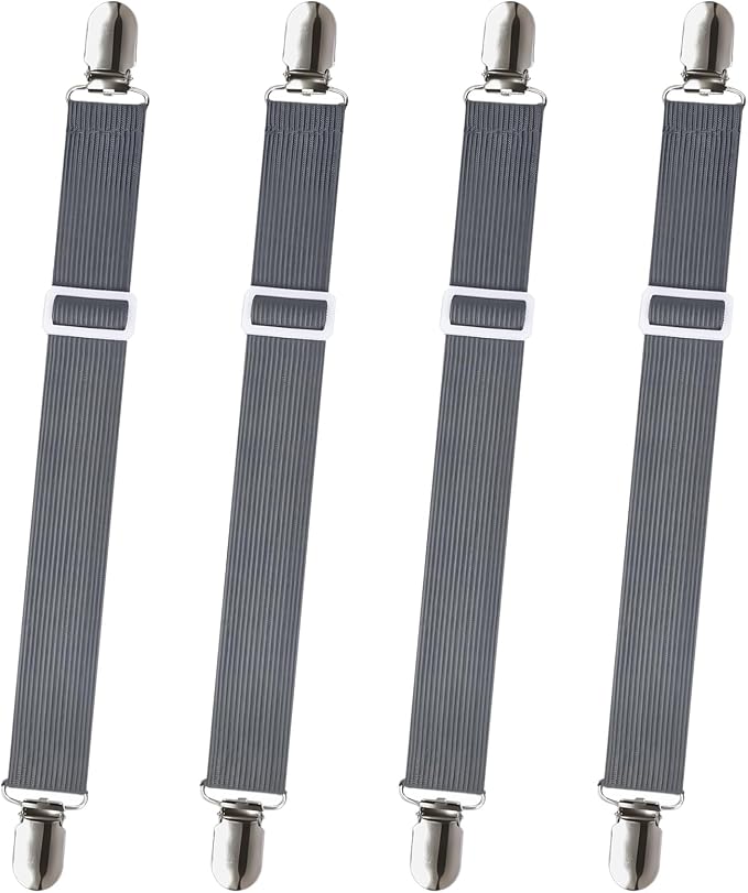 Sheet Straps, Sopito Adjustable Elastic Bed Sheet Holder, Non-Slip Strong by Sopito