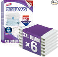 TAILI Vacuum Storage Bags 6 Pack, XXL Jumbo Size 47x39 Inch, Cream | XXL Large by TAILI