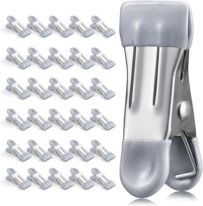 Clothes Pins Heavy Duty Out Door 30 Pack, Chip Clips 2.17 Inch, Bag Clips by Unknown