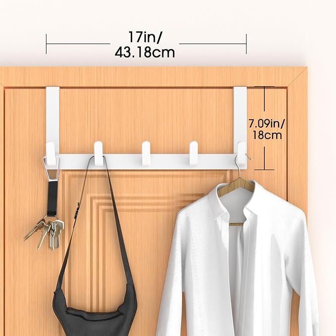 Over The Door Hooks Hanger, Heavy Duty Rack - Image 2