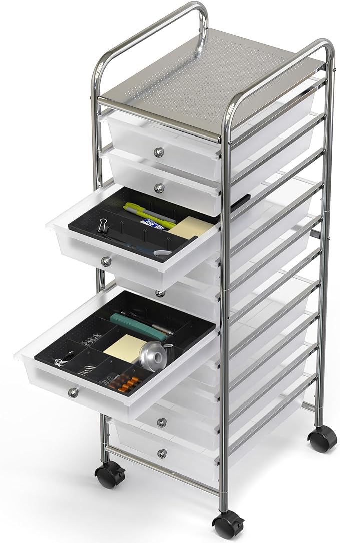 Simple Houseware Drawer Organizer Tray, 9 Compartments, and Craft Drawer or - Image 6